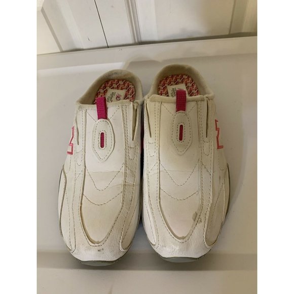 New Balance 442 Slip On Mule Women’s Sz 7.5 White Pink - Picture 3 of 8